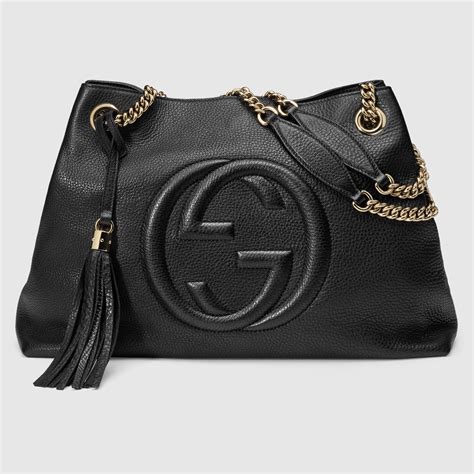 600 gucci bag|Gucci leather shoulder bag.